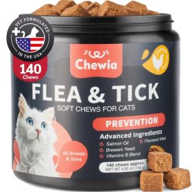Flea Treatment For Cats Daily Oral Cat Flea And Tick Treatment Chews Chewable Kitten Flea Treatment Soft Treats For All Breeds & Ages Natural Chi (Option: Chewia)