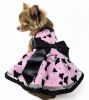 All Aflutter Pink & Black Dog Dress