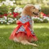 Cherry Stripe Harness Dress with Matching Leash
