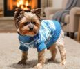 Combed Cotton Snowflake and Hearts Dog Sweater